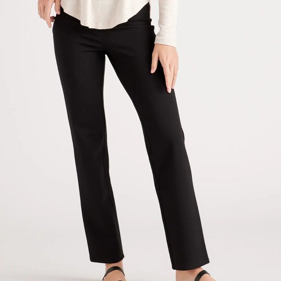 Quince Ultra-Stretch Ponte Straight Leg Pant Petite - Picture 1 of 1